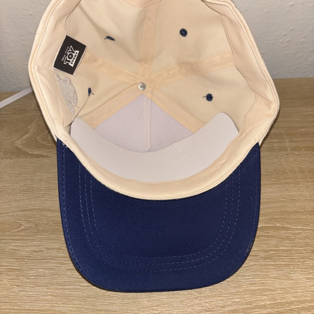 Disney Pixar Toy Story "Hey Cowgirl" Adult Baseball Cap Hat Beige/Navy One Size - Picture 9 of 10